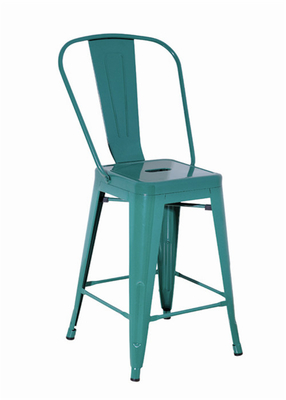 Taburetes coloridos del metal del sobreabastecimiento de las sillas de Tolix del metal de la parte posterior del alto para el restaurante/la barra/el café