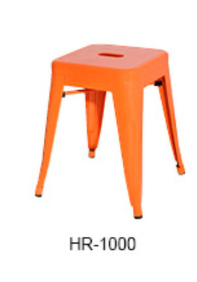 Sillas cuadradas europeas de Tolix del metal de la moda, silla anaranjada W38.7*D38.7*H45 de la barra